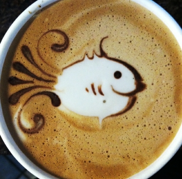 Fish habosított tag kávék