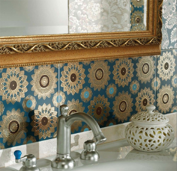 Csempe marokkói design fürdőszobával
