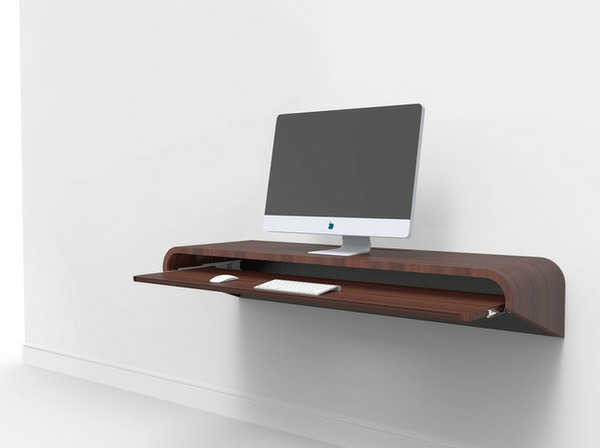 escritorio de diseño - modelo de madera simple y fresco sin patas