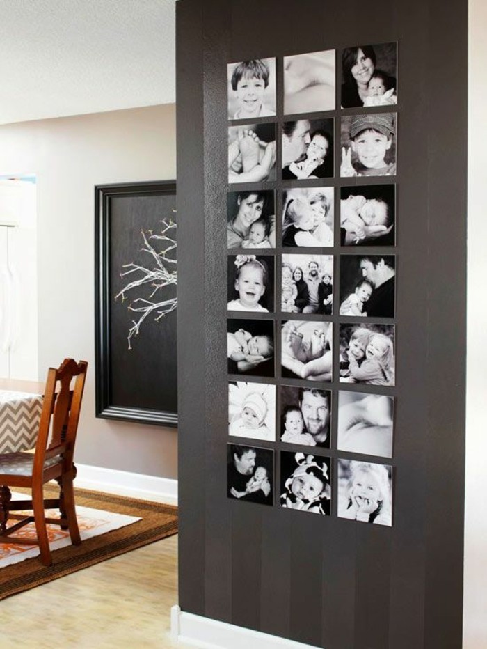 Photo fal ötletek-étkező-design-fekete falú