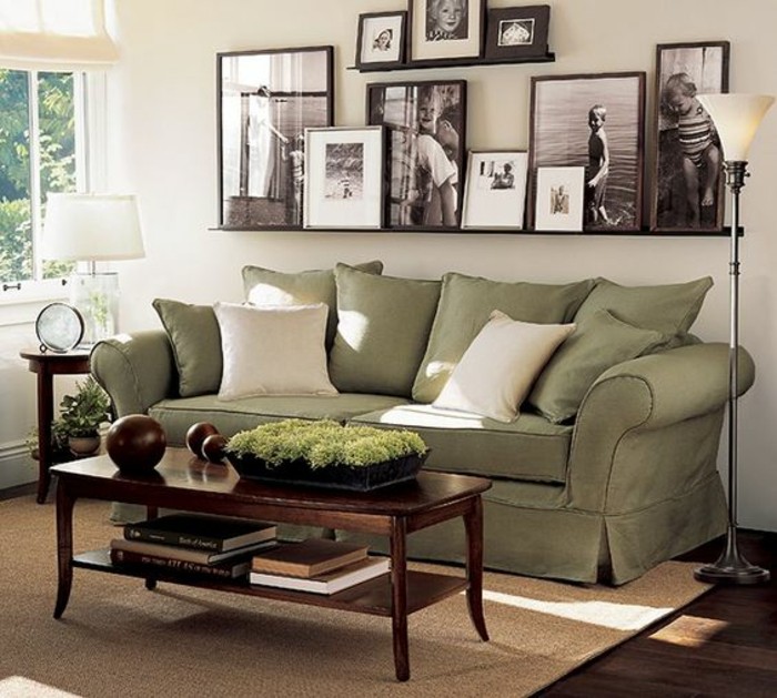 Photo fal ötletek kanapé-in-nappali-klasszikus kialakítás