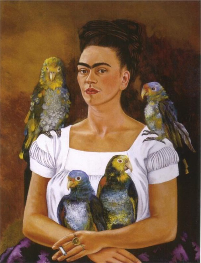 Фрида Кало екзотични домашни любимци Parrot 1941-I-UN-ми-папагали