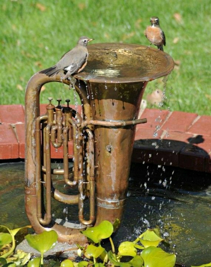 Garden Tuba фонтан Птици