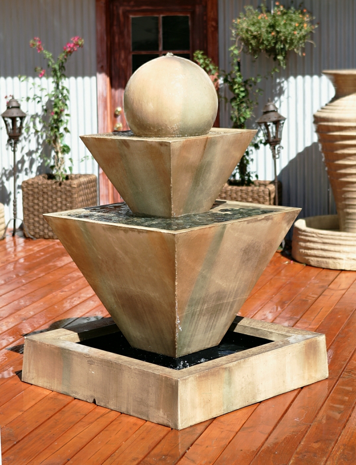 Vrtna fontana originalni dizajn lopta