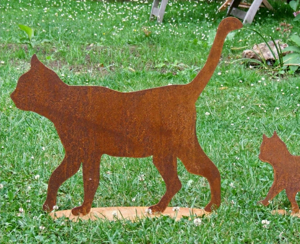 Gartendeko-patina Mačka ideja