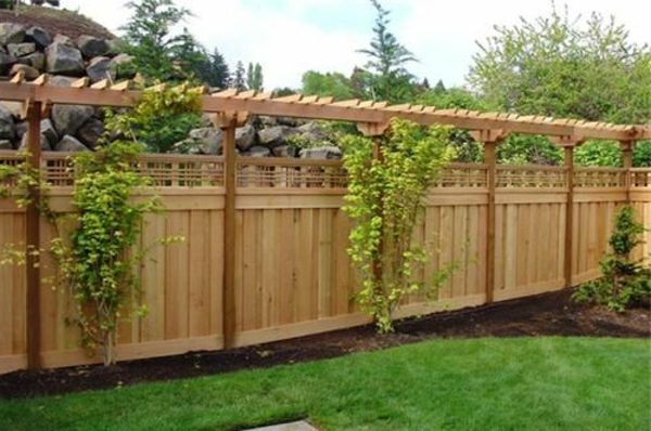Kert kerítés fa kerti ötletek kerttervezés