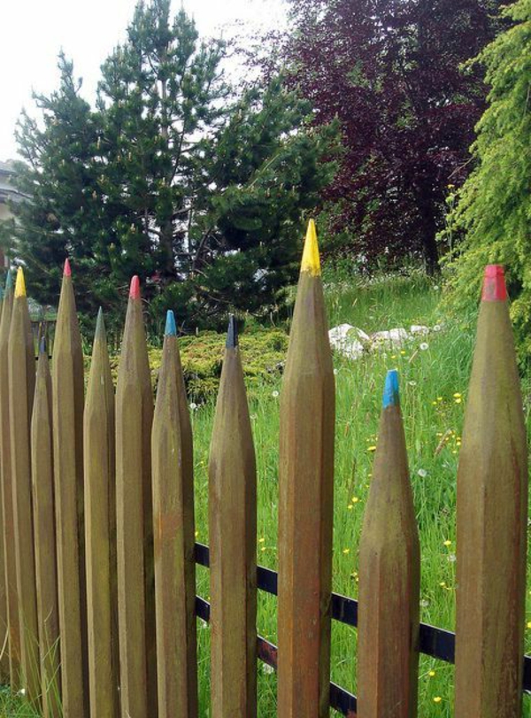 Ограда градина Идеи Моливи-In-различни цвята