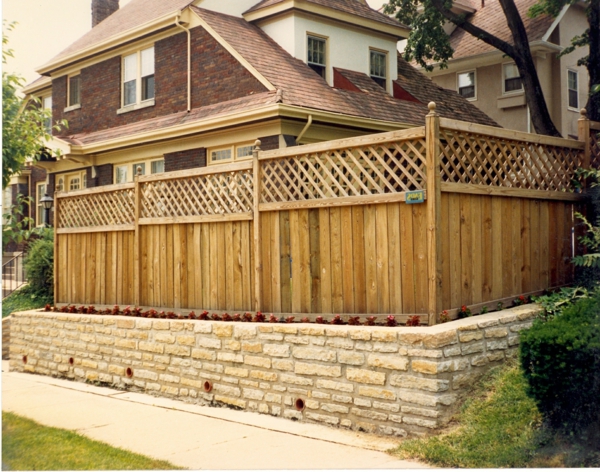 Vrtna ograda od drvenih kuća-ideja-vrt dizajn