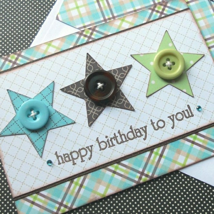 Születésnapi kártya maga-make-with-gombok