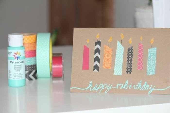 tarjeta de cumpleaños en sí, la fabricación de velas