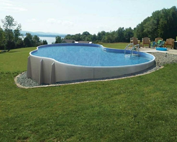 Idea para la piscina en forma de jardín-originales