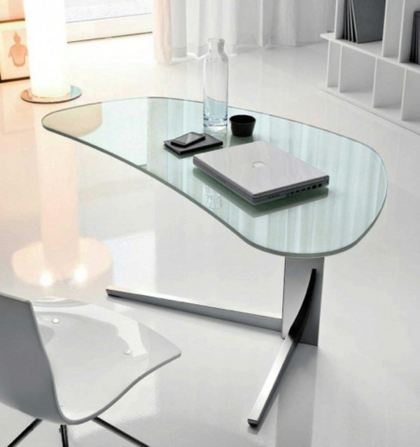 Staklo stol-u-izvorne forme dizajn ideja