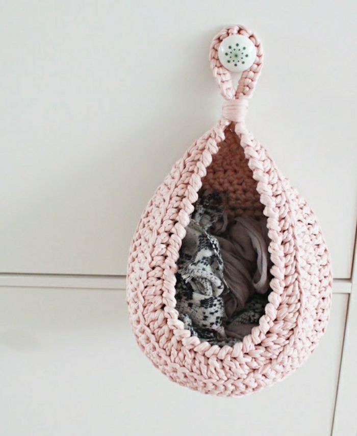 Hammock Bag kötött rózsaszín macska