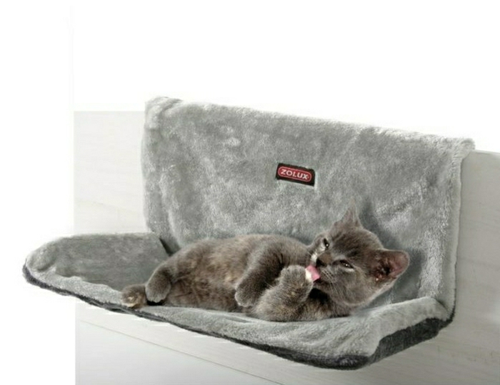 Хамак за котки Грей плюшени удобно-удобно