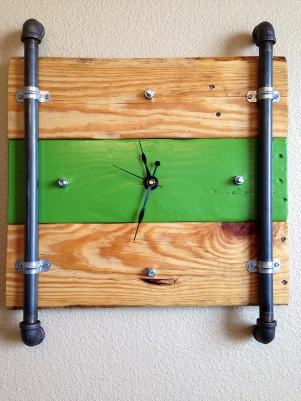 Дървен стенен часовник-декорация идея-самата-калайджия