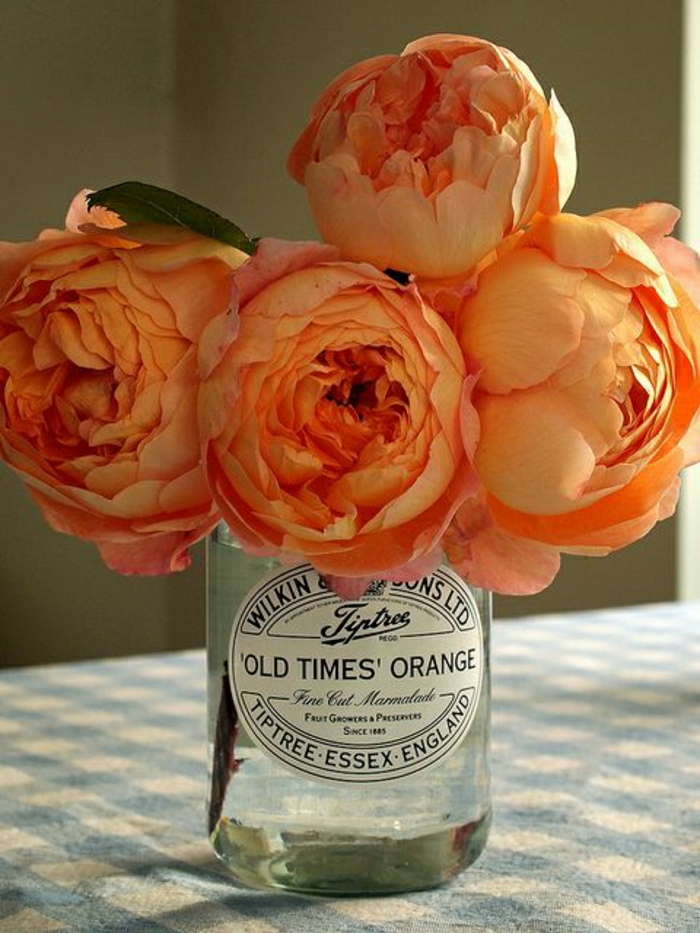 Kuća Dekoracija berba Einweckglas-narančasta cvijeće