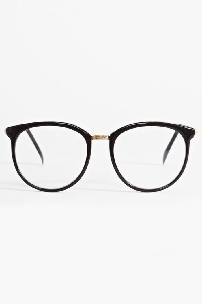 Hipster Glasses-yksinkertaista mallia musta