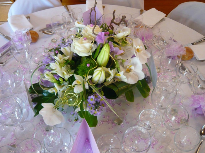 Сватба маса декорация стъкло