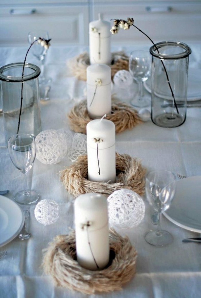 Сватба маса декорация-с-свещи-топки