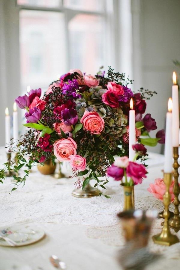 Hochzeitdeko-iso-tyylikäs-ja tyylikäs-ideoita-for-koristeluun - ruusut
