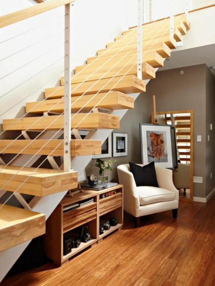 modern lépcső fa lépcső lépcsős átlátszó korlát