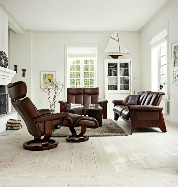 עיצוב חדר נחמד עם רהיטי עור