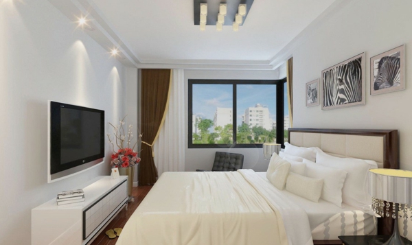Image TV spavaća soba dizajn ideje svijetli dnevni boravak