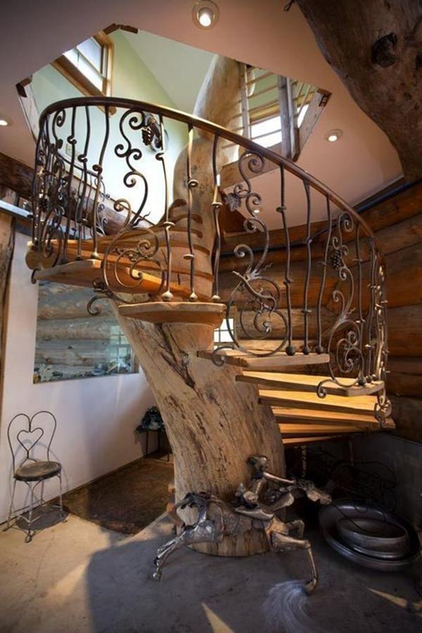 Вътрешно стълбище-Antique-а-завладяващ дизайн вита стълба