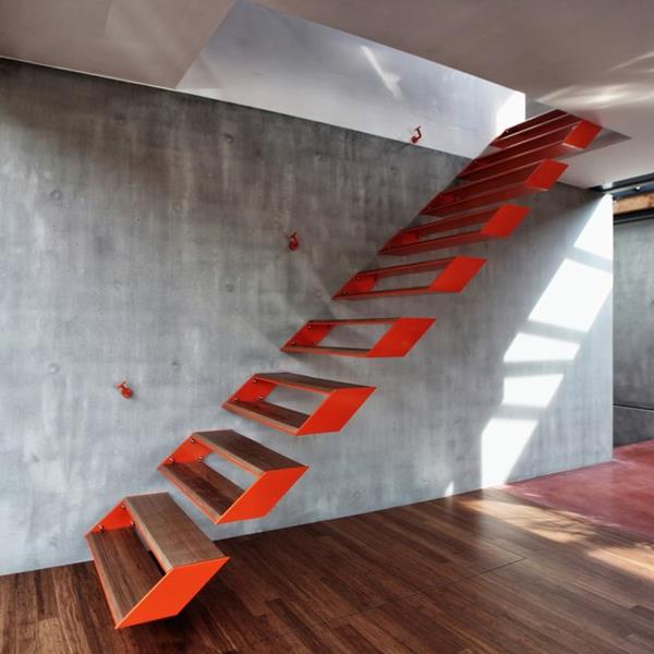Escaleras interiores-desprenden-con-un-súper diseño original