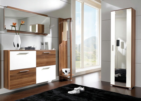 Muebles de diseño de interiores Ideas-pasillo de la madera en - dos colores