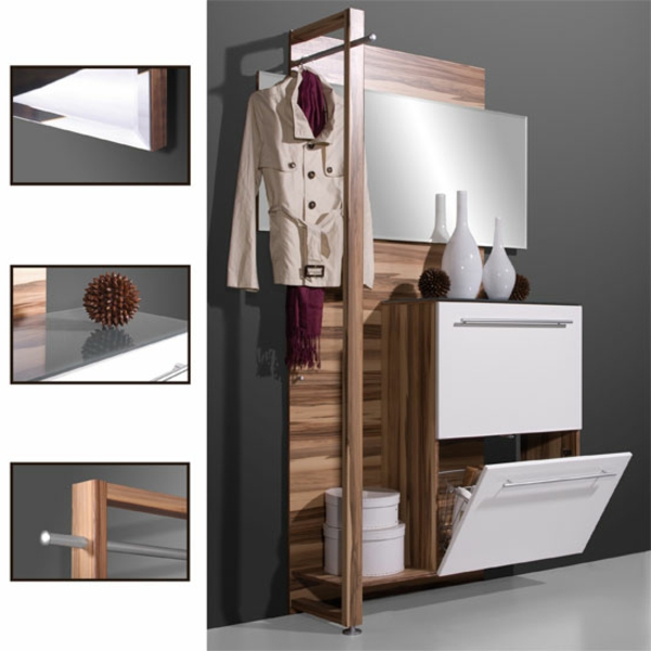 Interior ideas de diseño funcional-muebles pasillo de la madera
