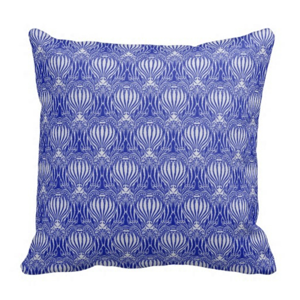 Art Nouveau - Ornaments- Original Pillow- Purple