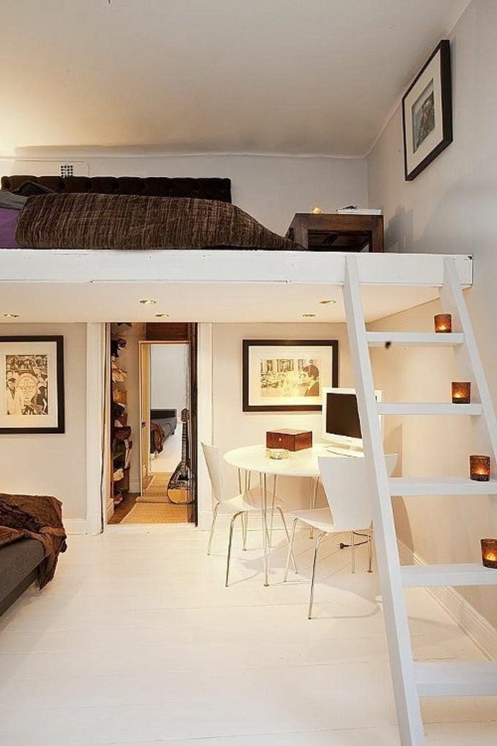 soba za mlade s krevetom na kat nalik-a-dodatne podrumu