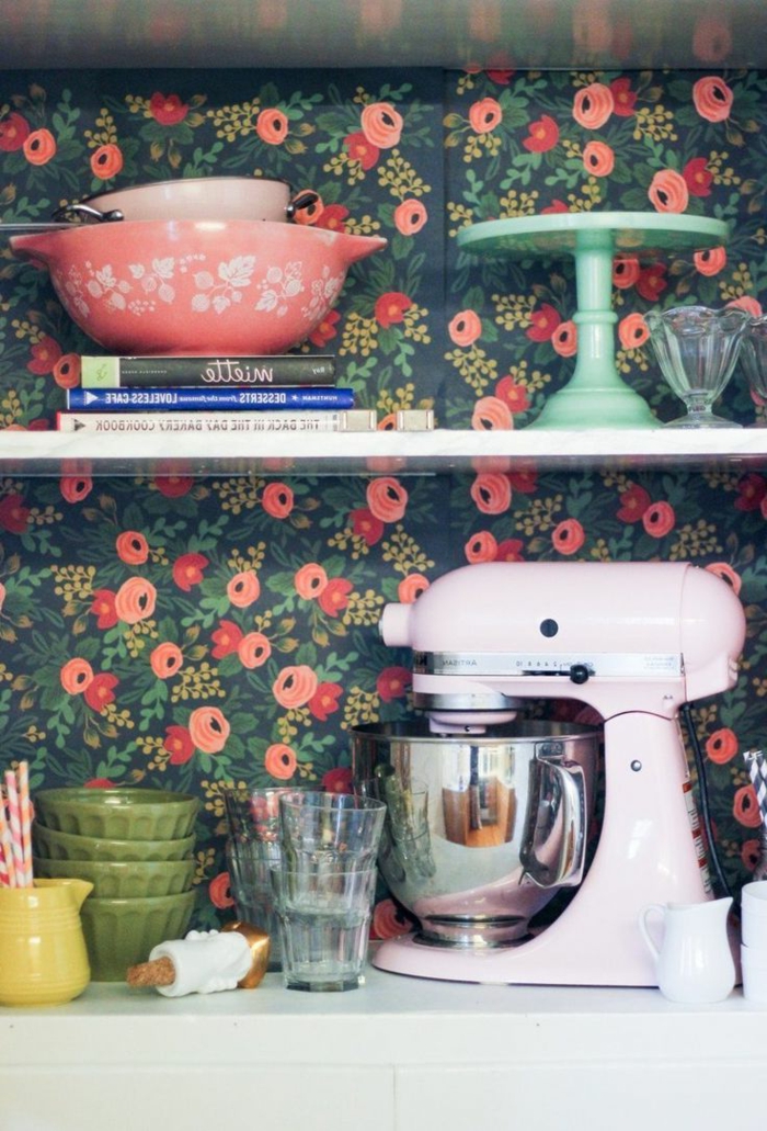 accesorios de cocina vajilla vendimia wallpaper motivos florales