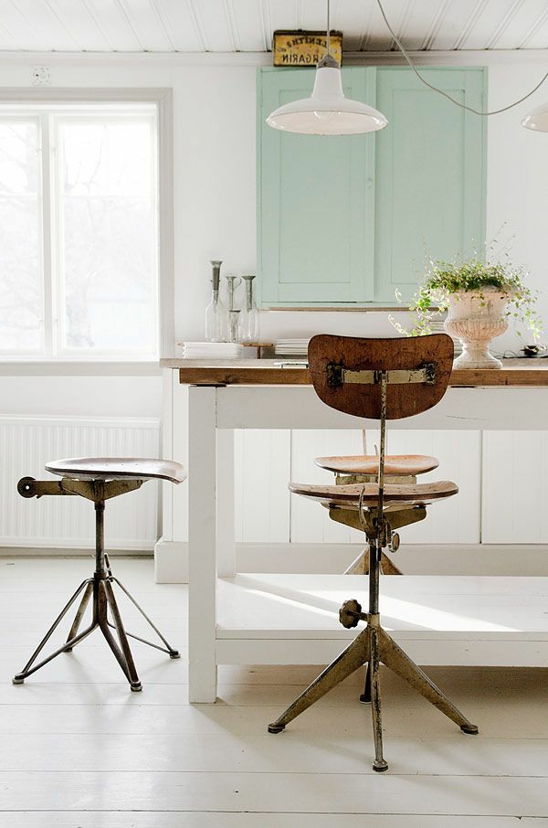 Kuhinjski namještaj u vintage stilu stolice Ideje