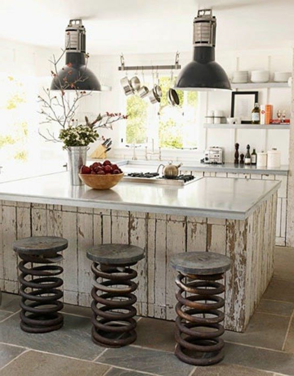 Кухненски мебели в ретро стил кухня остров