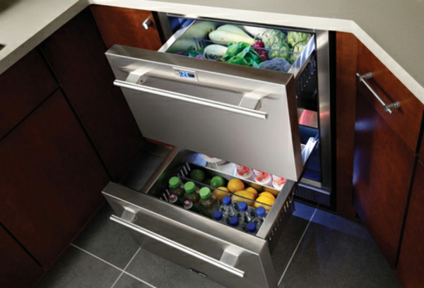 Hladnjak sa ladicama dizajnu kuhinja - Dizajn ideja