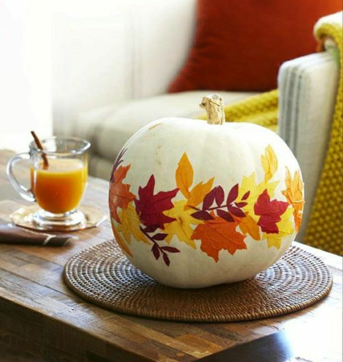 Pumpkin levelek dekoráció Juice reggel rituális kényelmes