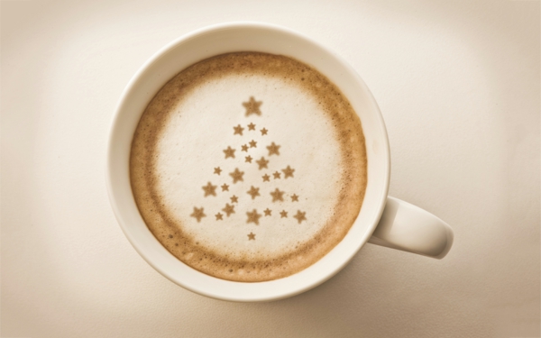 Kávé Foam karácsonyi dekoráció ötlet