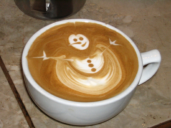 Kávé Vicces kép hóember