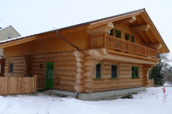 -Kanadisches-madera-de-madera en la nieve