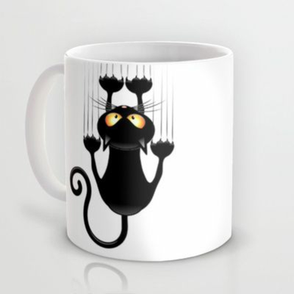 Crna Mačka smiješno šalice za kavu