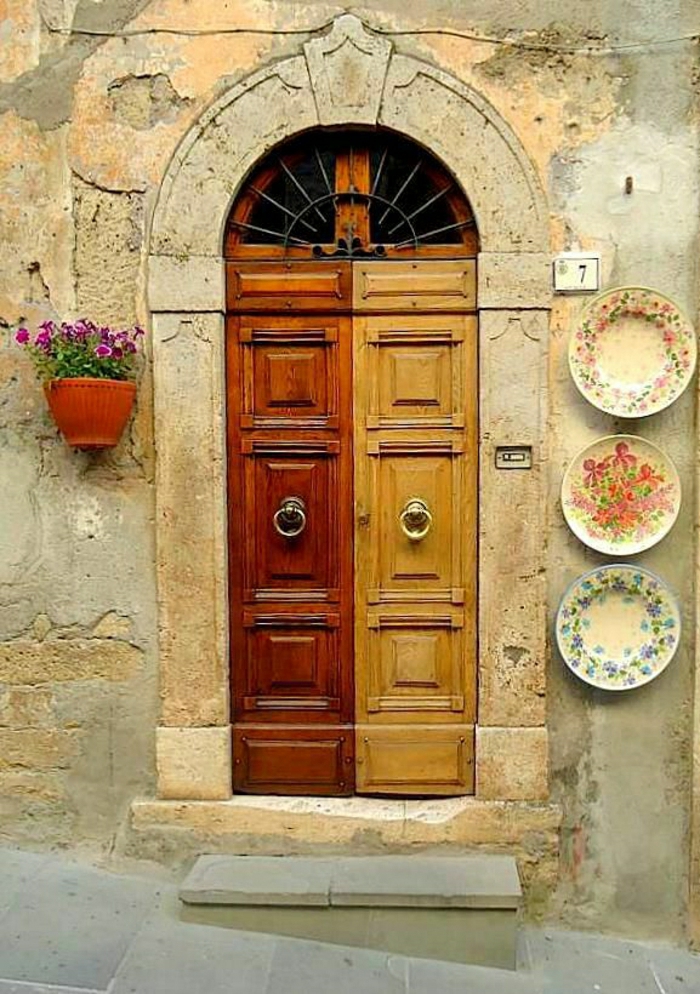 Керамични чинии входна врата Декорация италианската къща Тоскана