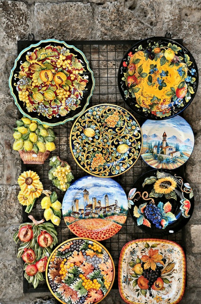 Керамични чинийки с национални стилове - италианско ръчно рисувани
