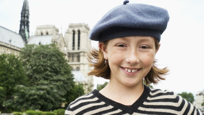Τα παιδιά κορίτσια γαλλική κεφαλαιοποίησης μπλε-κλασικό μοντέλο-άνετα-chic