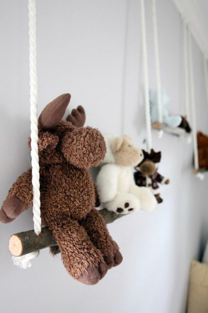 décoration Nursery se-faire-swing-pour-les-jouets en peluche