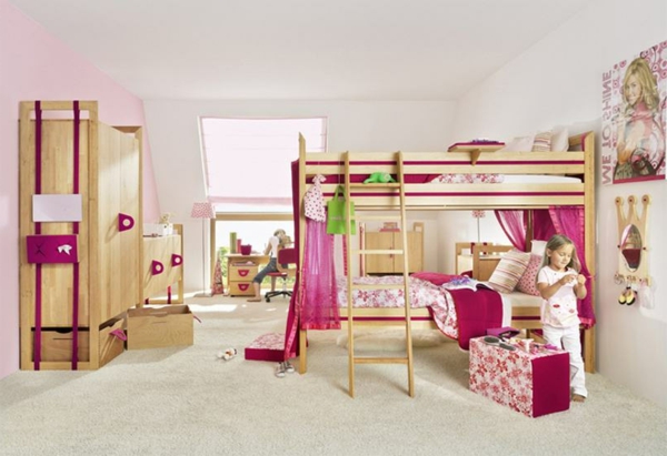 Dječiji dizajn spavaća soba-u-roza