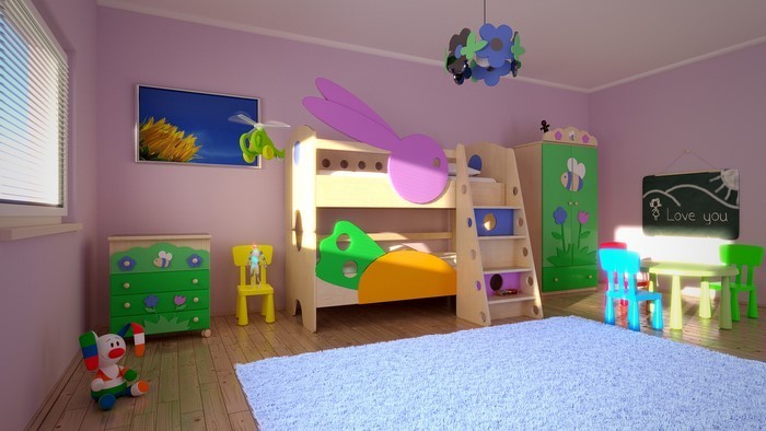 Детска стая дизайн Разсадник с-а-синьо-харизма