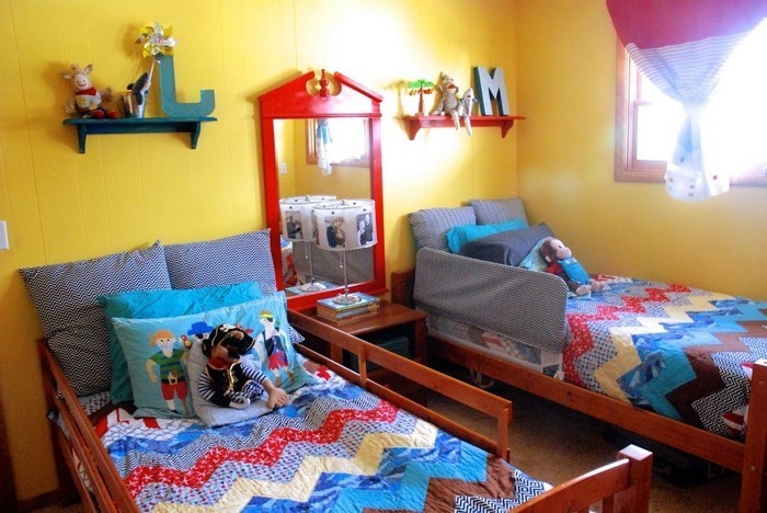 חדר ילדים - עיצוב - חדר-צהוב