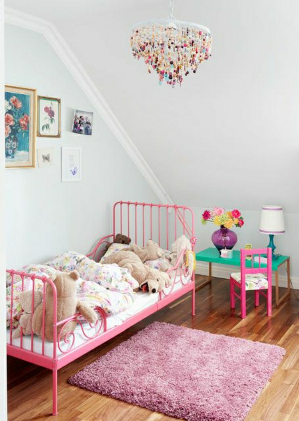 Dječji ružičasti tepih luster-kamenje-mali-stol-stolica pliš igračke